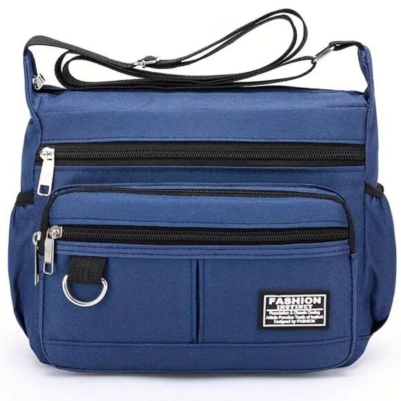 NWT Large Capacity Spacious Multi-Layer shoulder sling Nylon Bag with Zipper Bag - Picture 1 of 9